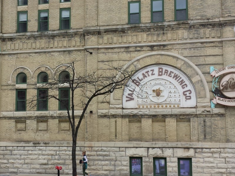 Site of Blatz Brewery Bottling House from SW corner prior to
